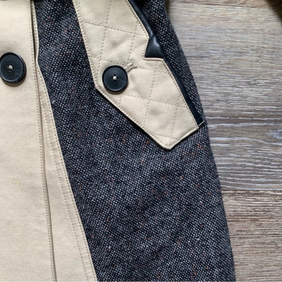 Sam Edelman Tan & Gray Trench Coat S - Picture 7 of 10